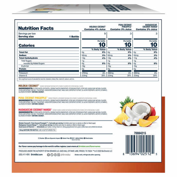 Bai 15 Piece Variety Pack Cocofusion 18 fl oz 15-count - Image 2
