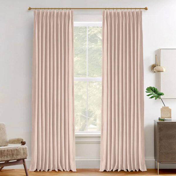 Vol Velvet Blackout Curtains Luxury Luster Custom Drapes Coffee Bean | Pleated - Image 10