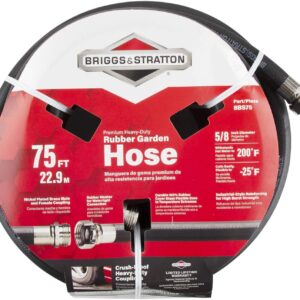 Briggs and Stratton 8BS75 75-Foot Premium Heavy-Duty Rubber Garden Hose