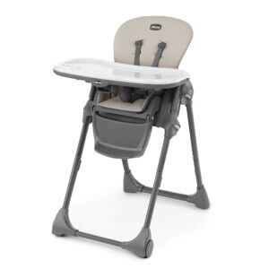 Polly Space-Saving Fold Easy Clean Highchair   Taupe (Beige)