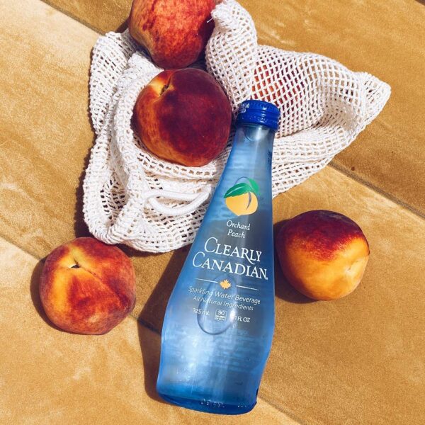 Clearly Canadian Orchard Peach Sparkling Spring Water Beverage, Natural   Carbonated, Flavored Seltzer Water, 1 Case (12 Bottles x 325mL) - Image 4
