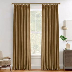 Vol Velvet Blackout Curtains Luxury Luster Custom Drapes Coffee Bean | Pleated