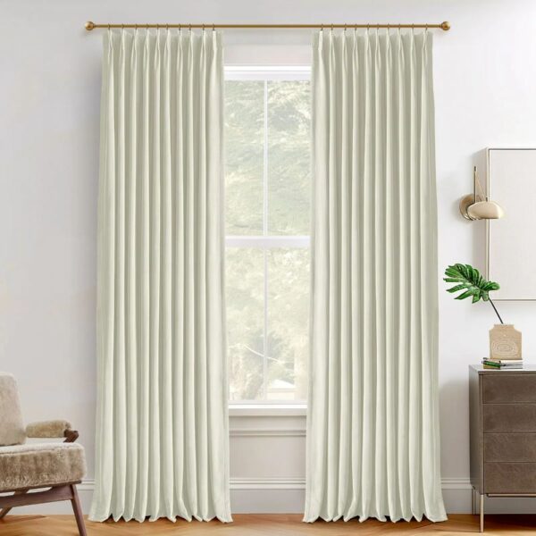Vol Velvet Blackout Curtains Luxury Luster Custom Drapes Coffee Bean | Pleated - Image 34