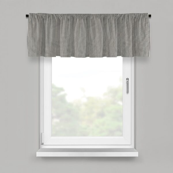 Cruz Ticking Stripes Black/Linen Drapery - Image 4