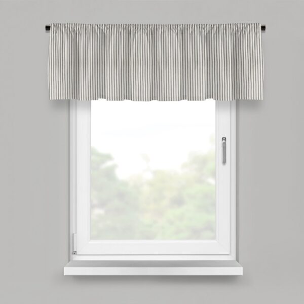 Cruz Ticking Stripes Gray/Ivory Drapery - Image 5
