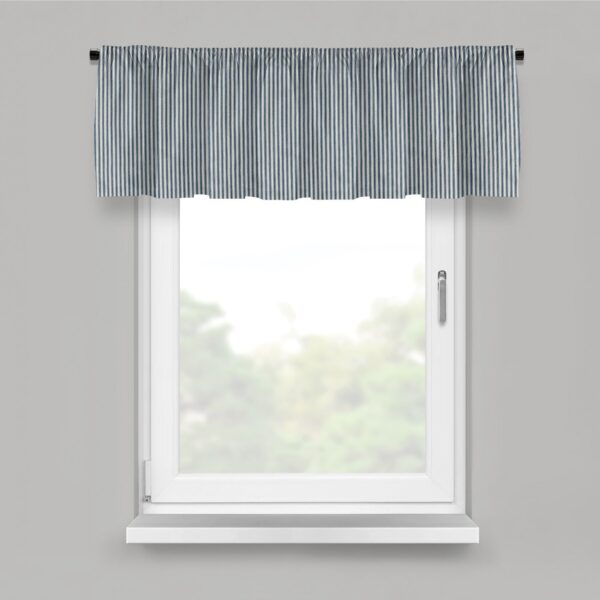 Cruz Ticking Stripes Indigo/Ivory Drapery - Image 6