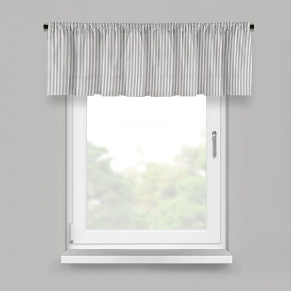 Cruz Ticking Stripes White/Black Drapery - Image 6