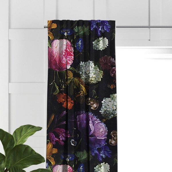 Crystal’s Bouquet Black/Floral Drapery - Image 2