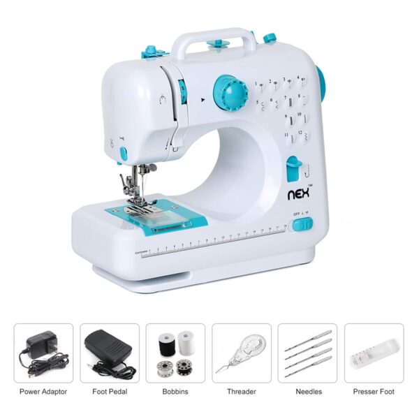 NEX Indigo Blue Modern Crafting Sewing hine with 12 Built-In Stitches - Image 4