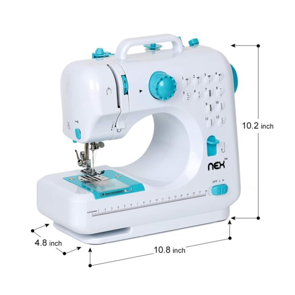 NEX Indigo Blue Modern Crafting Sewing hine with 12 Built-In Stitches - Image 6