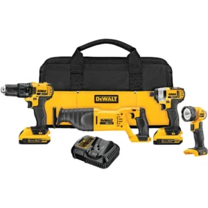 DCK420D2 20-Volt MAX Cordless Combo Kit (4-Tool) with (2) 20-Volt 2.0Ah Batteries   Charger