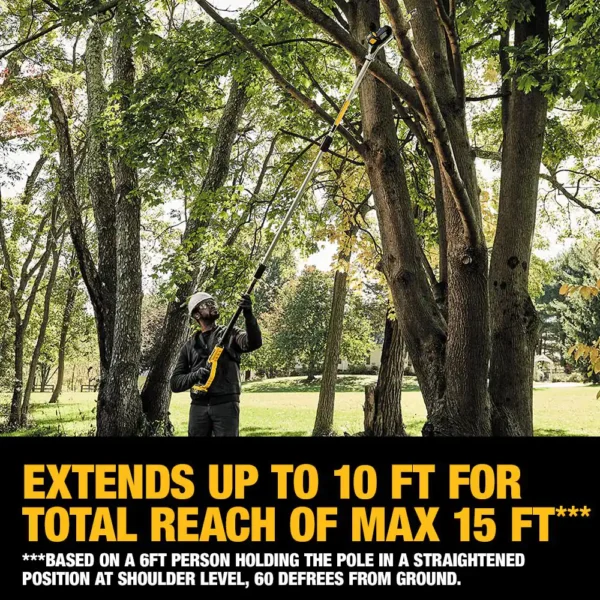 DCPS620M1 20V MAX 8in. Cordless Battery Powered Pole Saw Kit with (1) FLEXVOLT 4Ah Battery, Charger   Sheath - Image 5