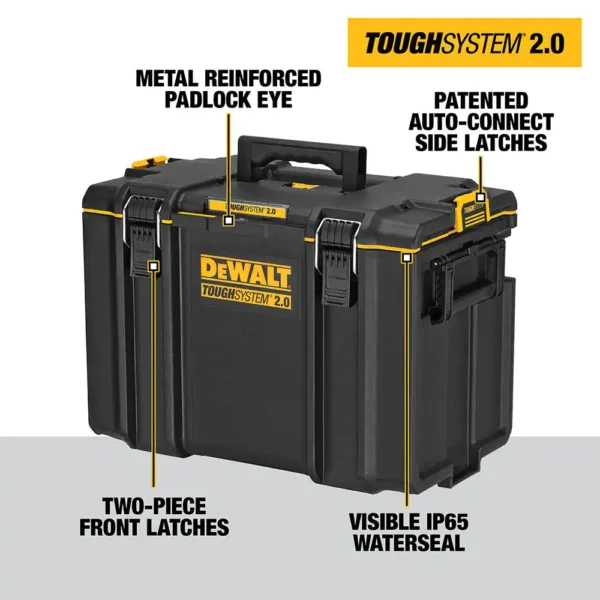 DWST08400 TOUGHSYSTEM 2.0 22 in. Extra Large Tool Box - Image 3