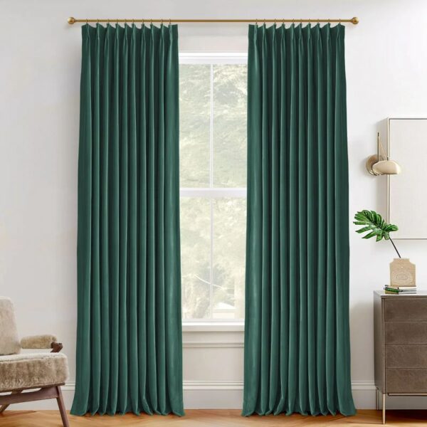 Vol Velvet Blackout Curtains Luxury Luster Custom Drapes Coffee Bean | Pleated - Image 14