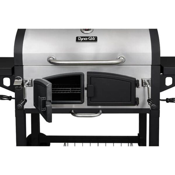 Dyna-Gio 32  Barrel Charcoal Grill with Side Shelves - Image 2