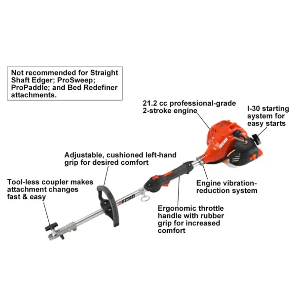PAS-225AB 21.2 cc Gas 2-Stroke Pro Attachment Series Power Head - Image 2