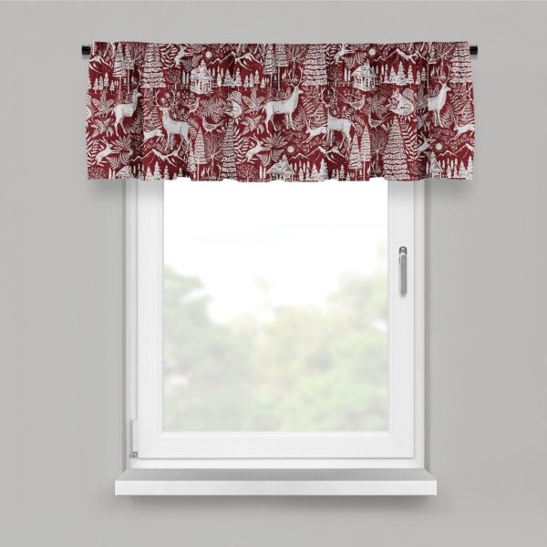 Edinburgh Maroon Red/White Drapery - Image 4