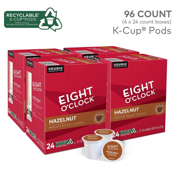 Eight O Clock Coffee Hazelnut Single-Serve Keurig K-Cup Pods, Medium Roast Coffee Pods, 96 Count - Image 2
