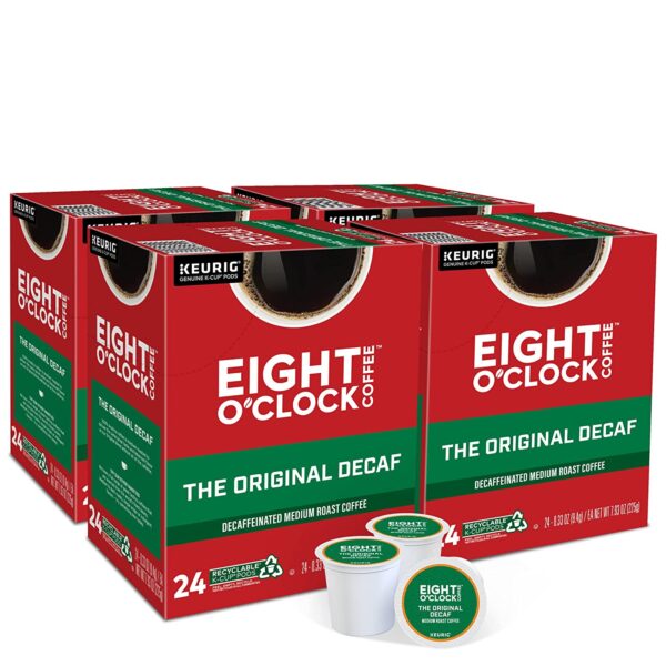 Eight O Clock Coffee The Original Decaf, Single-Serve Keurig K-Cup Pods, Medium Roast Coffee Pods, 24 Count (Pack of 4), Total 96 Count - Image 2
