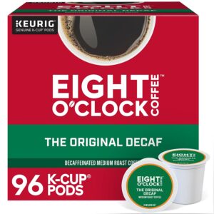 Eight O Clock Coffee The Original Decaf, Single-Serve Keurig K-Cup Pods, Medium Roast Coffee Pods, 24 Count (Pack of 4), Total 96 Count