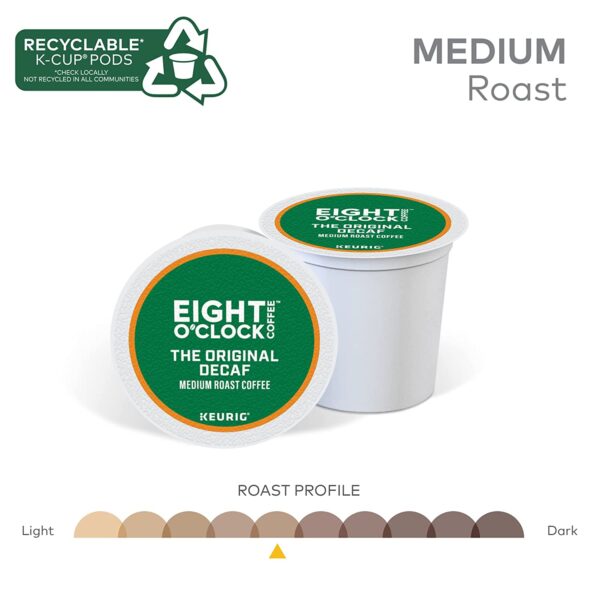 Eight O Clock Coffee The Original Decaf, Single-Serve Keurig K-Cup Pods, Medium Roast Coffee Pods, 24 Count (Pack of 4), Total 96 Count - Image 6