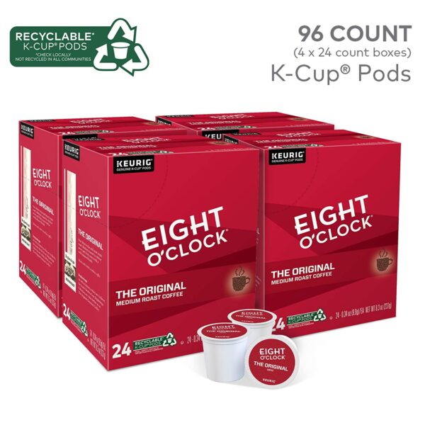 Eight O Clock Coffee The Original Single-Serve Keurig K-Cup Pods Medium Roast Coffee Pods 96 Count (Pack of 1) - Image 2