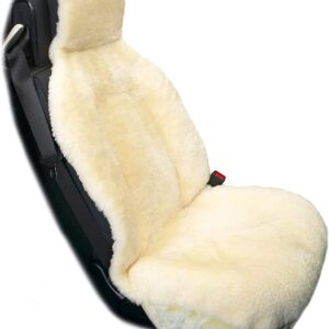 Eurow Genuine Australian Sheepskin Sideless Seat Cover   Champagne