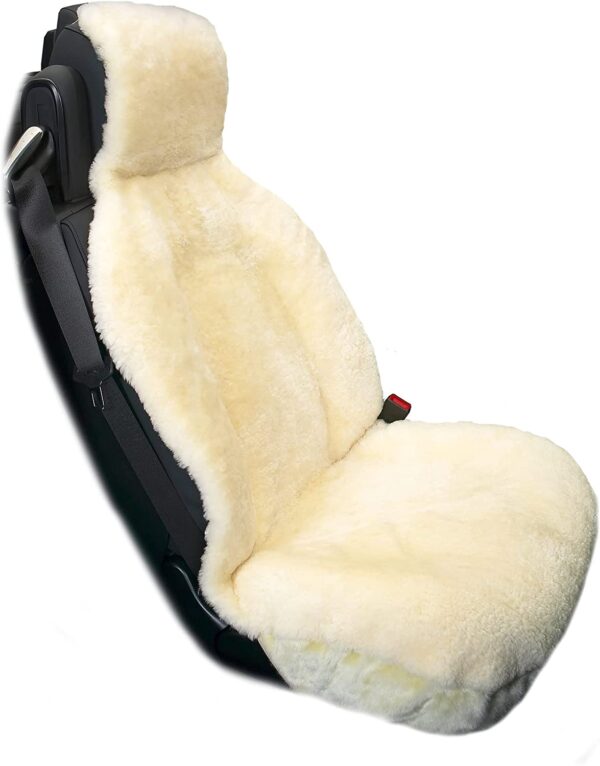 Eurow Genuine Australian Sheepskin Sideless Seat Cover   Champagne