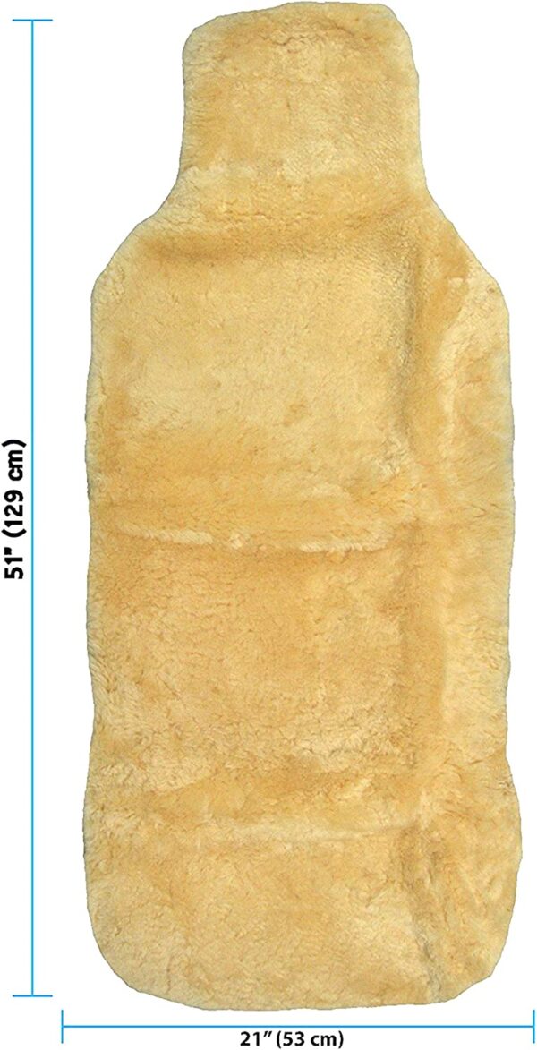 Eurow Genuine Australian Sheepskin Sideless Seat Cover   Champagne - Image 2