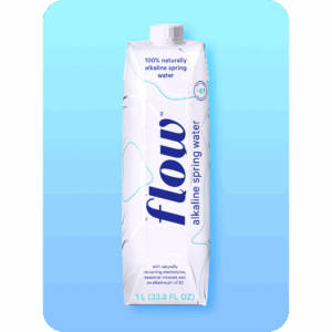 FLOW 2177939 100% Naturally Alkaline Spring Water, 33.8 Fl Oz, 12 Ct