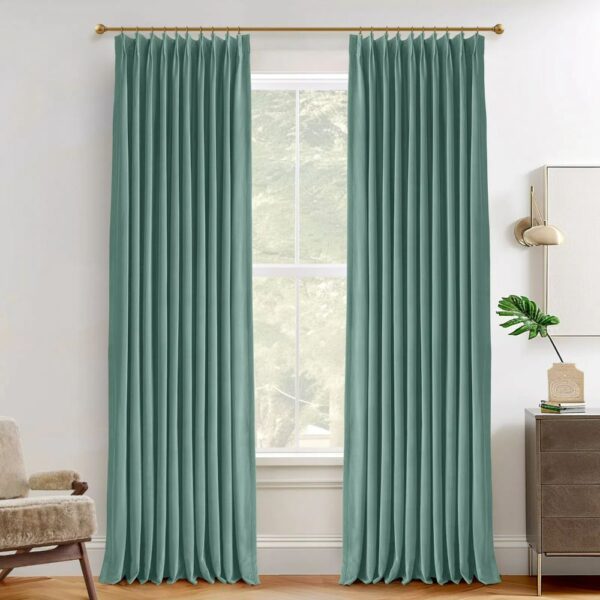 Vol Velvet Blackout Curtains Luxury Luster Custom Drapes Coffee Bean | Pleated - Image 24