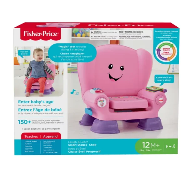 Fisher-Price Laugh and Learn Smart Stages Chair, Pink - Image 6
