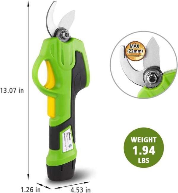 Gardtech Electric Pruning Shears Cordless 7.3V Cordless Rechargeable Power Pruner Scissors Tools (Pruner) - Image 7