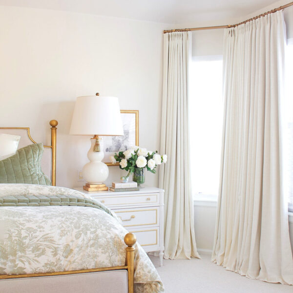 Pinch Pleated Lille Linen Memory Trained Blackout Curtains Natural Modern Custom Drapes - Image 6