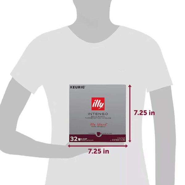 Illy Coffee Intense   Robust Intenso Dark Roast Coffee K-Cups, Made With 100% Arabica Coffee, All-Natural, No Preservatives, Coffee Pods for Keurig Coffee Machines, K-Cups, 32 K Cup Pods,, 13.4 Oz - Image 7