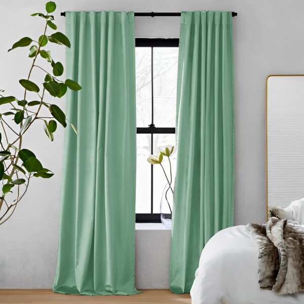 Turquoise | Vol Velvet Blackout Curtains Luxury Heavyweight Luster Custom Drapes | Soft Top Back Tab - Image 34