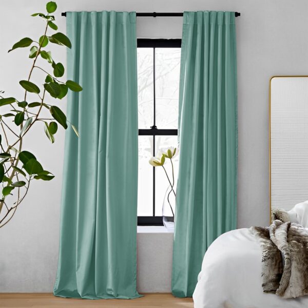 Turquoise | Vol Velvet Blackout Curtains Luxury Heavyweight Luster Custom Drapes | Soft Top Back Tab - Image 22