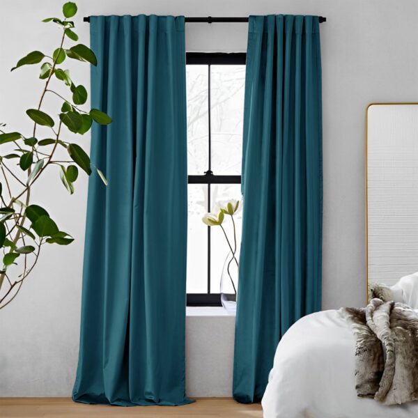 Turquoise | Vol Velvet Blackout Curtains Luxury Heavyweight Luster Custom Drapes | Soft Top Back Tab