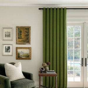 Faded Jade | Vol Velvet Blackout Curtains Luxury Heavyweight Luster Custom Drapes | Grommet