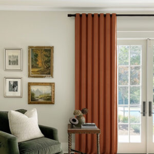 Fire Brick | Vol Velvet Blackout Curtains Luxury Heavyweight Luster Custom Drapes | Grommet