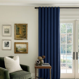 Navy Blue | Vol Velvet Blackout Curtains Luxury Heavyweight Luster Custom Drapes | Grommet