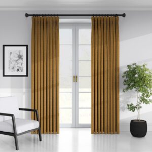 Jackson Boucle Mustard Pole Top Drapery Panel – Open Box