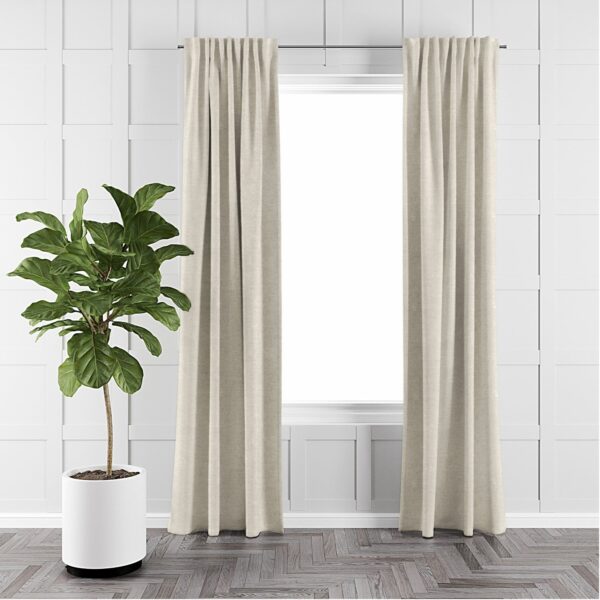 Juno Velvet Ivory Drapery - Image 5