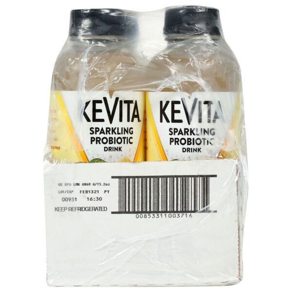 Kevita Organic Lemon Ginger Sparkling Probiotic Drink 15.2 Fluid Ounce 6 per case. - Image 5