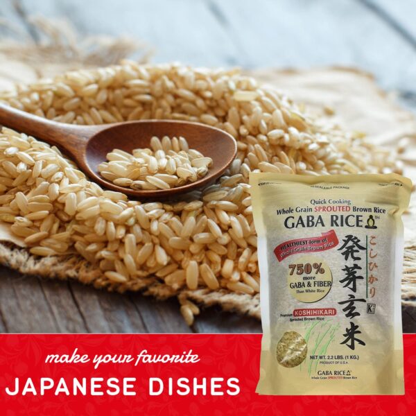 Koshihikari Premium Sprouted Brown Gaba Rice, 2.2 Pound (Pack of 4) - Image 6