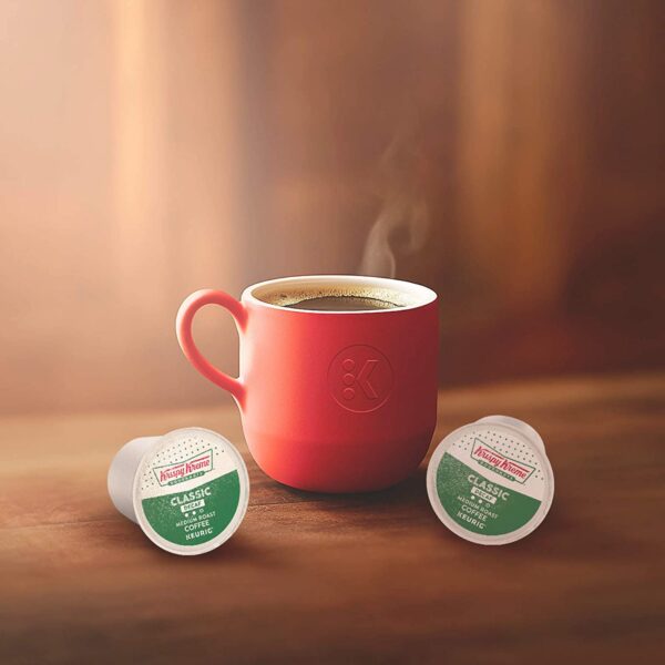 Krispy Kreme Classic Decaf, Single-Serve Keurig K-Cup Pods, Medium Roast Coffee Pods, 12 Count (Pack of 6) - Image 8