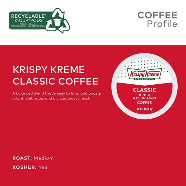 Krispy Kreme Classic, Single-Serve Keurig K-Cup Pods, Medium Roast Coffee, 96 Count - Image 4
