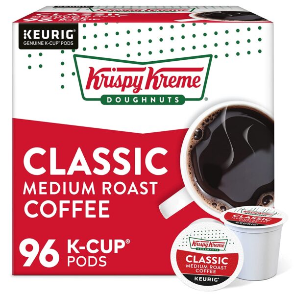 Krispy Kreme Classic, Single-Serve Keurig K-Cup Pods, Medium Roast Coffee, 96 Count