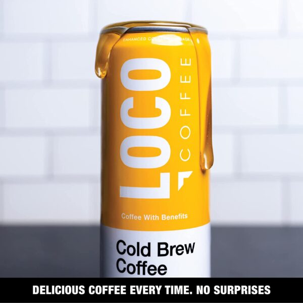 Loco Life Brew Vanilla Honey Cold Brew Coffee With Oat Milk and Coconut Water 11 Ounce Can Pack of 12, Gluten Free and Dairy Free, Low Sugar, Low Calorie Iced Coffee - Image 4
