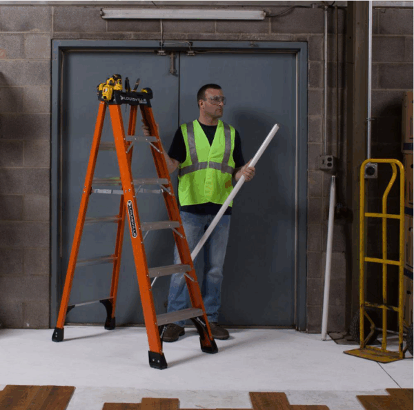 Ladder FS1412HD 12 ft. Fiberglass Step Ladder with 375 lbs. Load Capacity Type IAA Duty Rating - Image 9